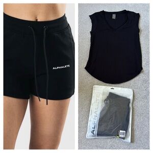 🔥🆕🔥Gym Set - Alphalete Essential Core Short XXS and Elyia V-Tee S